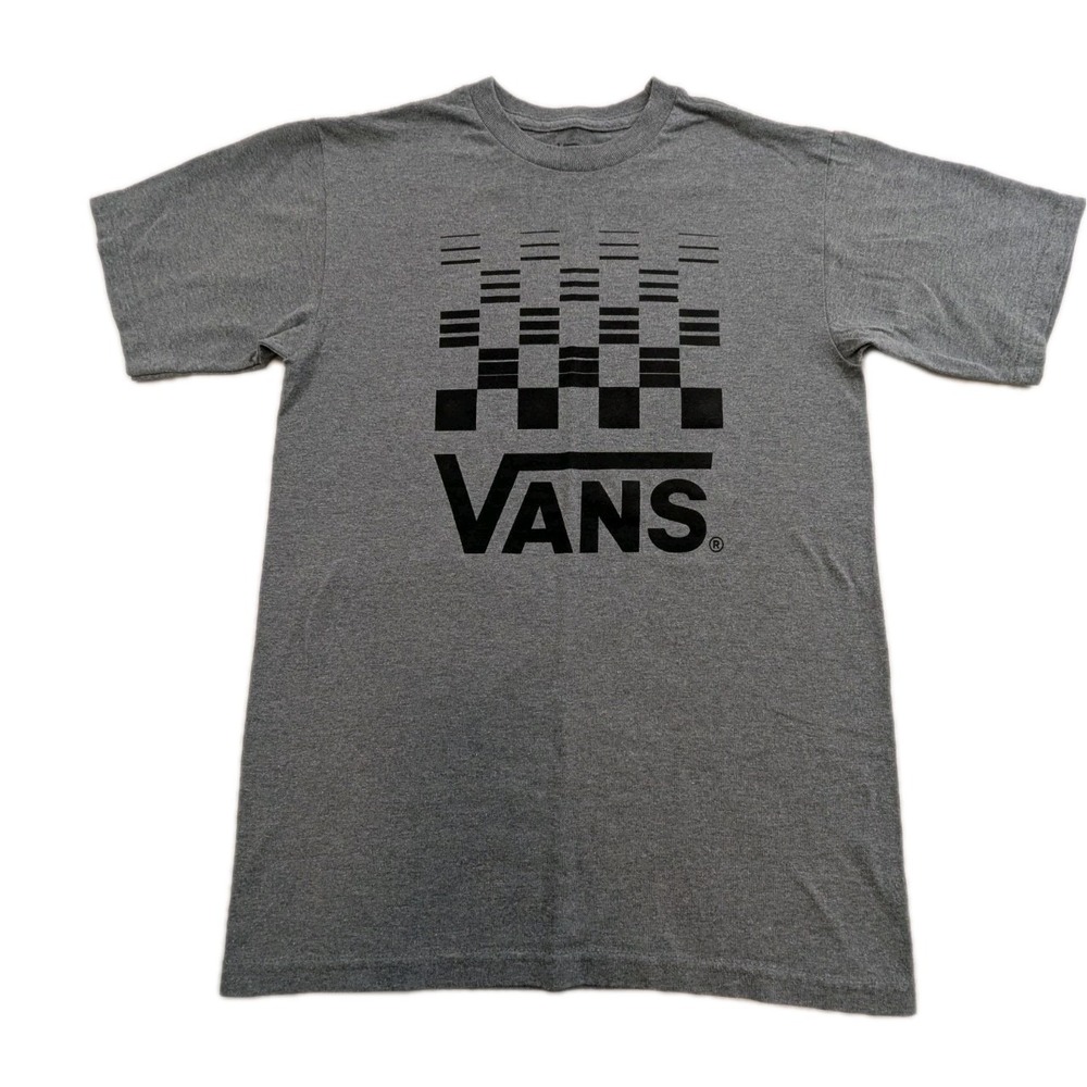 Vans Logo T-shirt Grey/Black Size Small